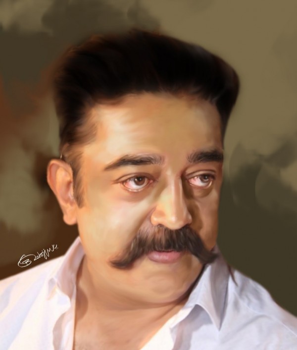 Digital Painting Of Kamal Hassan - DesiPainters.com