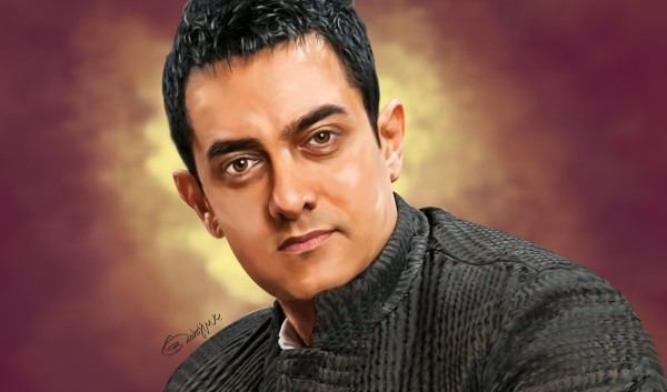 Digital Painting Of Aamir Khan - DesiPainters.com