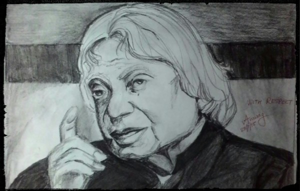 Pencil Sketch Of Dr. A. P. J. Abdul Kalam - DesiPainters.com