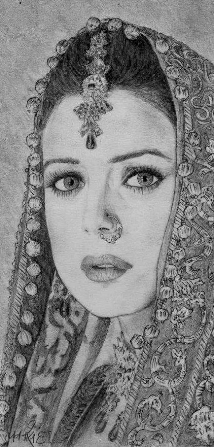 Pencil Sketch Of Preity Zinta - DesiPainters.com