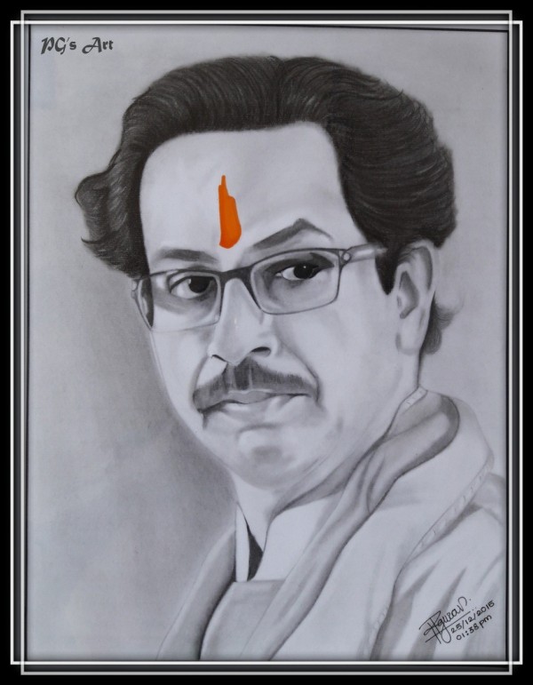 Pencil Sketch Of Hon. Shri. Uddhav Thackeray - DesiPainters.com