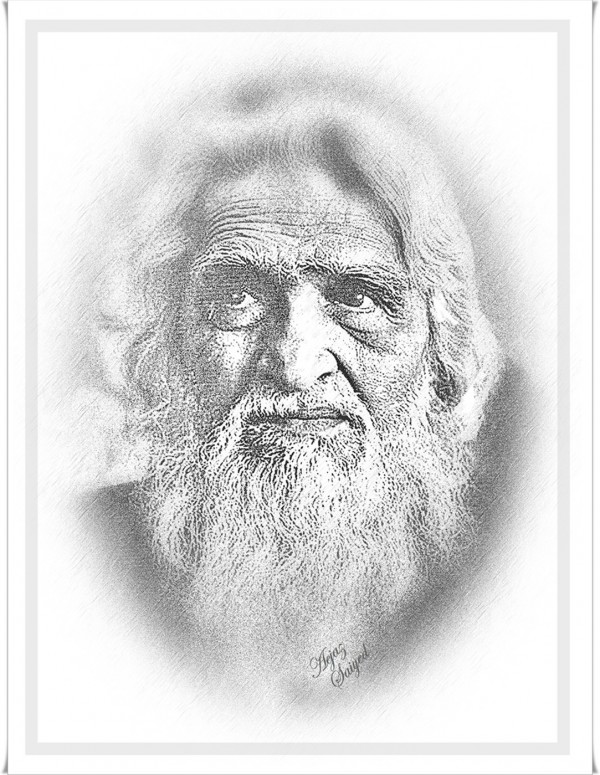 Digital Painting Of M.F.Hussain