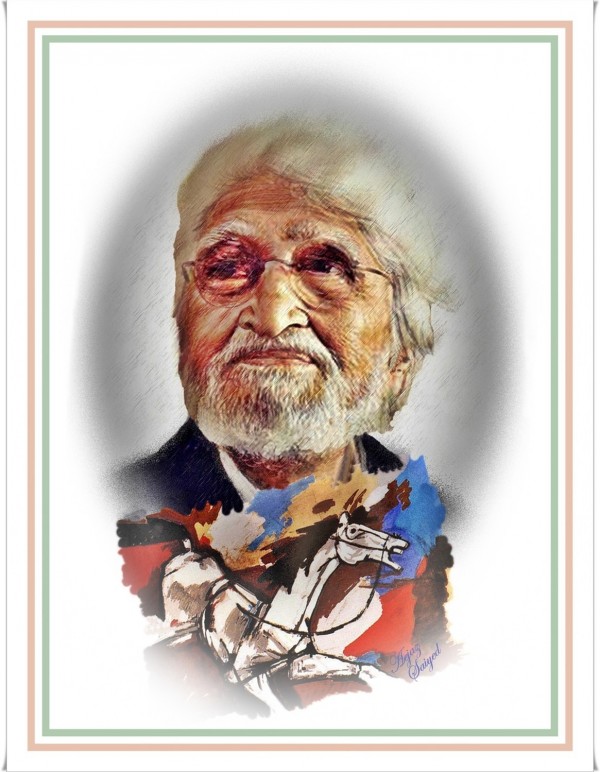 Mixed Painting Of M.F.Hussain - DesiPainters.com