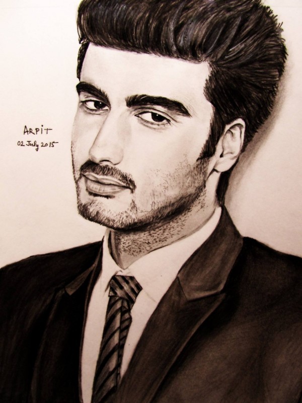 Pencil Sketch Of Arjun Kapoor - DesiPainters.com