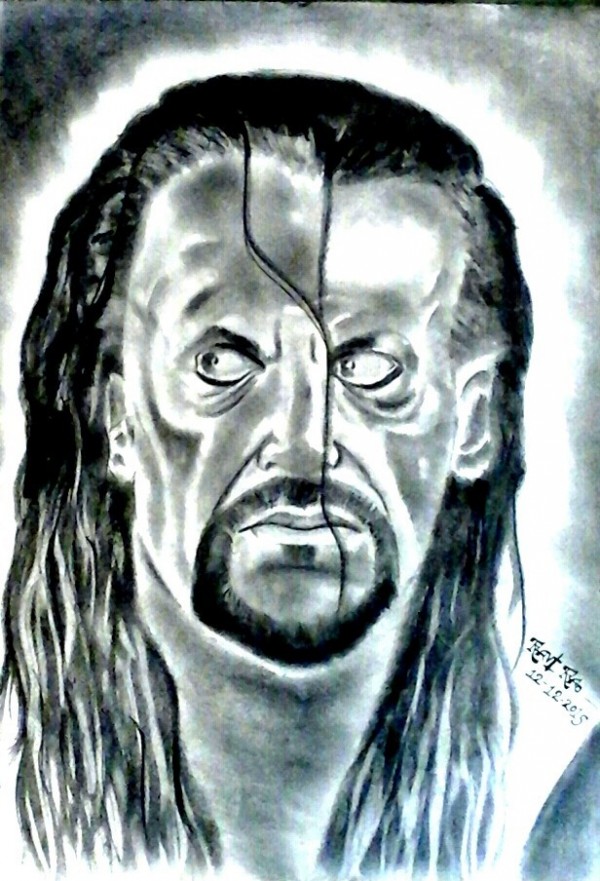 Pencil Sketch Of The Undertaker - DesiPainters.com