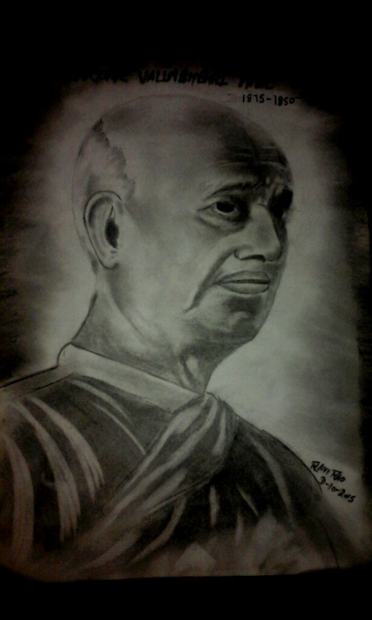 Pencil Sketch Of Sardar Vallabhbhai Patel - DesiPainters.com