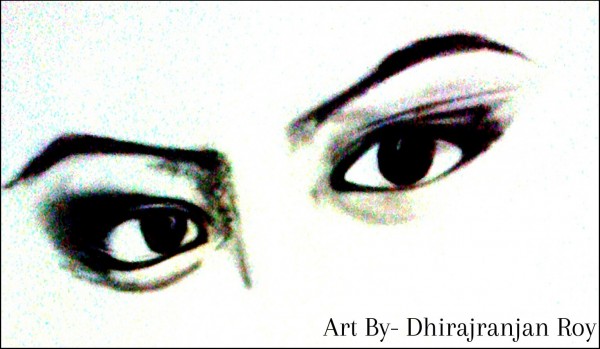 Pencil Sketch Of Eyes - DesiPainters.com