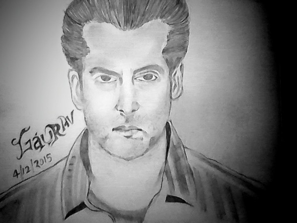 Pencil Sketch Of Salman Khan - DesiPainters.com