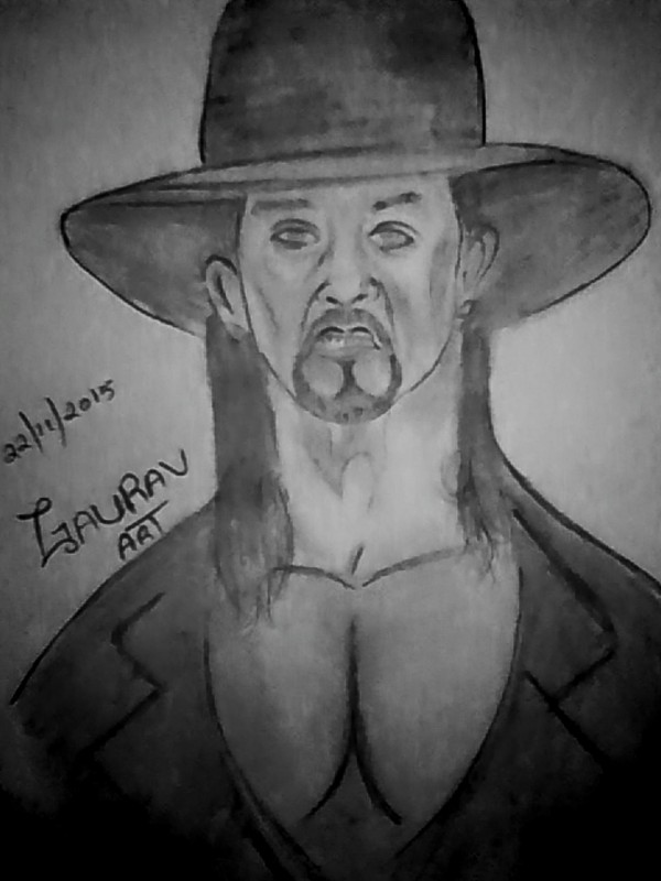 Pencil Sketch Of Wwe Superstar – The Undertaker - DesiPainters.com