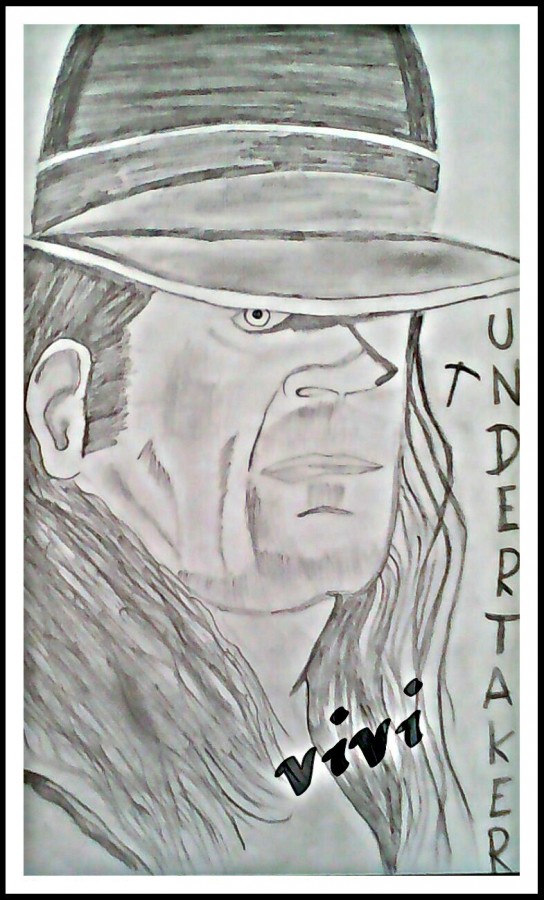 Pencil Sketch Of Undertaker - DesiPainters.com