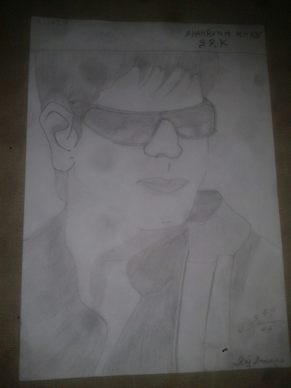 Pencil Sketch Of SRK - DesiPainters.com