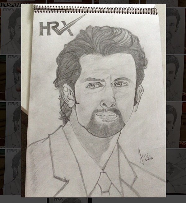 Pencil Sketch Of Hrithik Roshan - DesiPainters.com