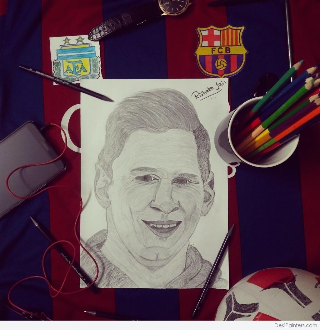 Messi coloring pages | Messi, Easy portrait drawing, Coloring pages