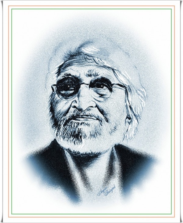 Mixed Painting Of M.F.Hussain