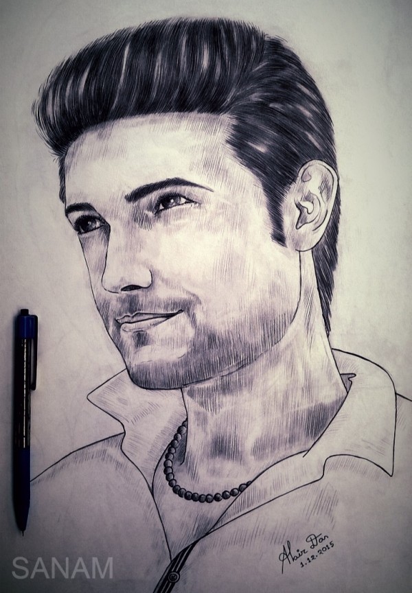 Ink Painting Of Sanam Puri