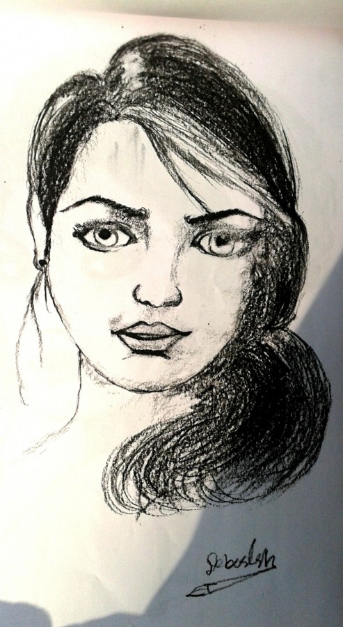 Pencil Sketch Of Dream Girl - DesiPainters.com