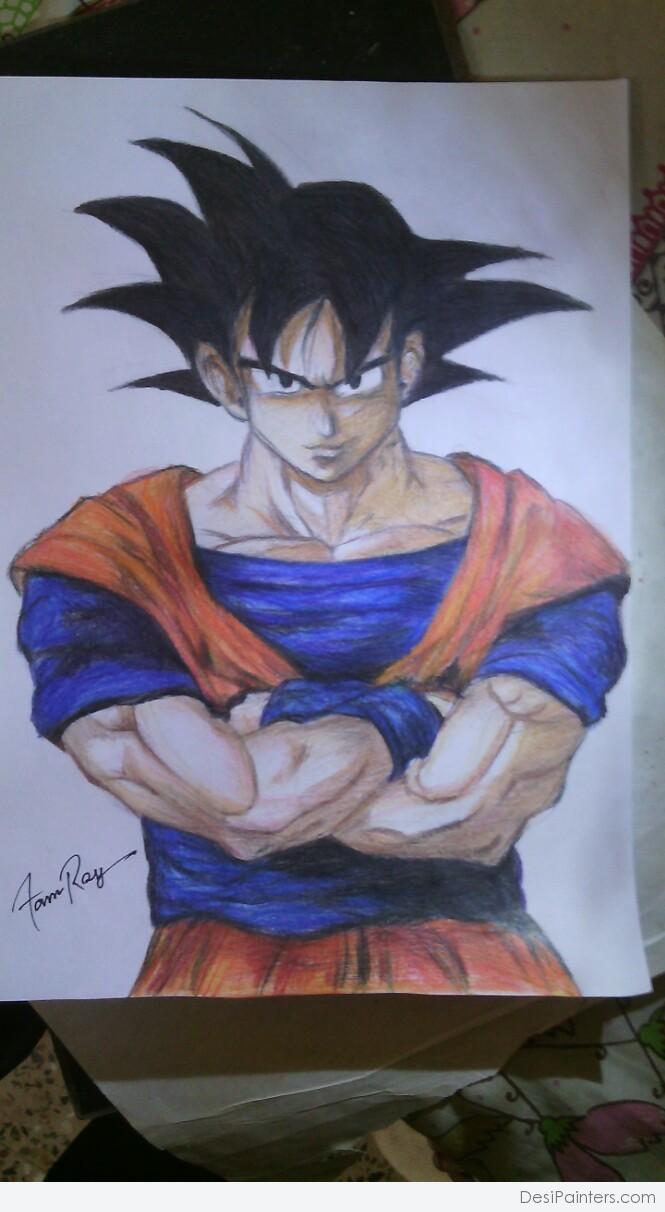 How to Draw Goku Step by Step Full Body - Coloring