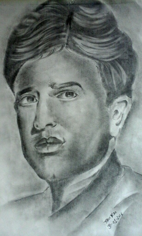 Pencil Sketch Of Bollywood Superstar Rajesh khanna