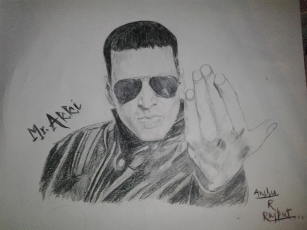 Pencil Sketch Of Akshay Kumar - DesiPainters.com