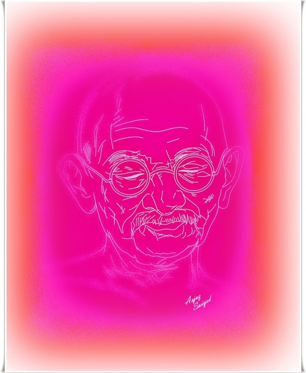 Father Of The Nation -Mahatma Gandhi - DesiPainters.com