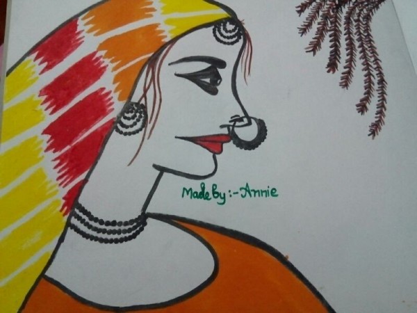 Watercolor Painting Of Indian Women - DesiPainters.com