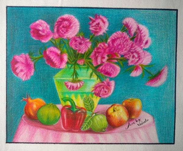 Pencil Color Painting By P.Vadivel