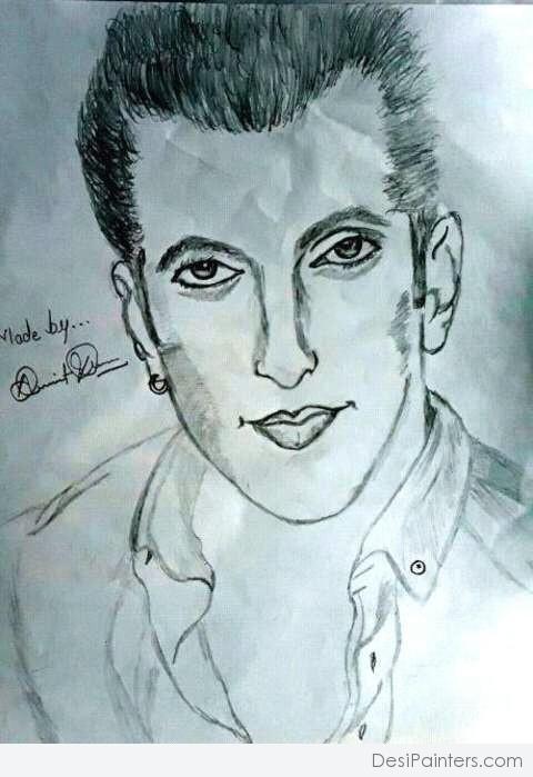 Pencil Sketch Of Salman Khan - DesiPainters.com