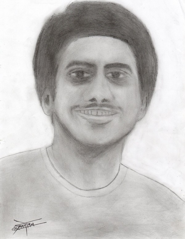 Pencil Sketch Of Boy By Shubham Goyal - DesiPainters.com
