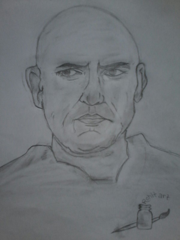 Pencil Sketch Of Amresh Puri - DesiPainters.com