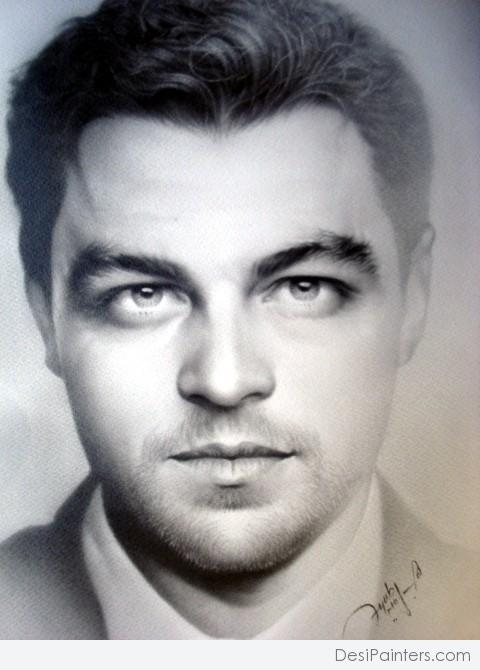 Pencil Sketch Of Leonardo Dicaprio - DesiPainters.com