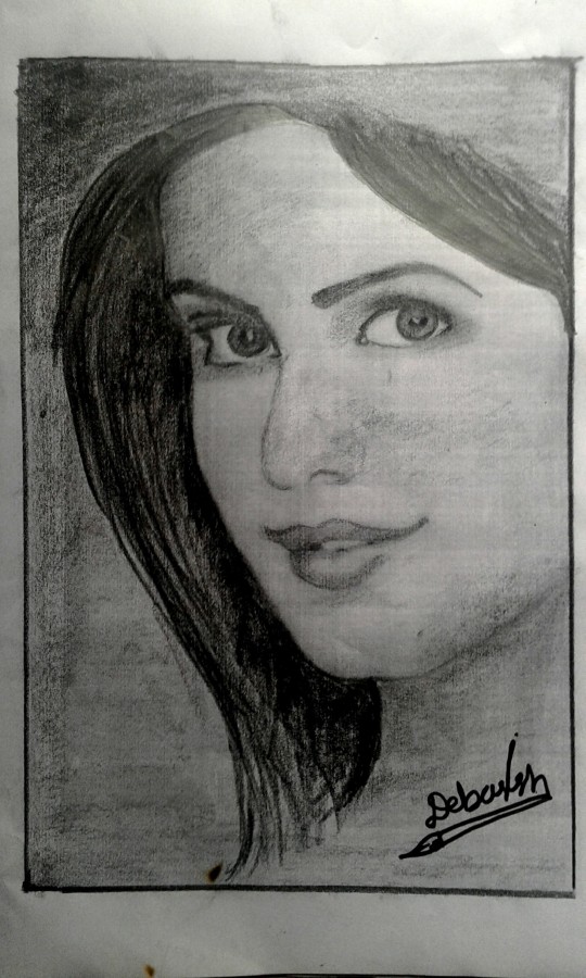 Pencil Sketch Of katrina kaif