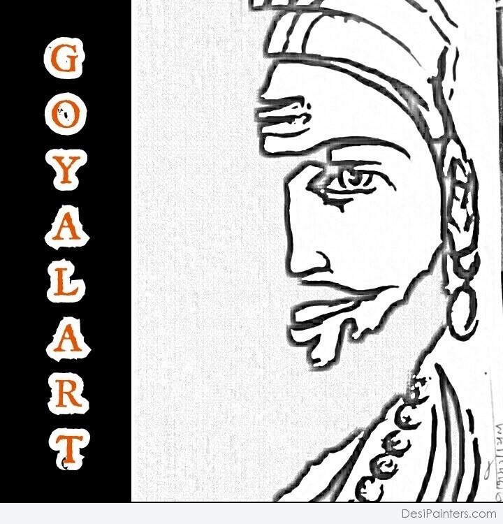 Shivaji maharaj sketch | Tiger art drawing, Easy drawings, Tiger sketch