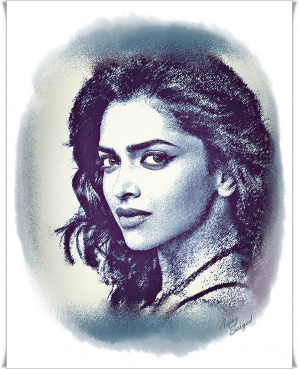 Digital Painting Of Deepika Padukone By Aejaz Saiyed - DesiPainters.com
