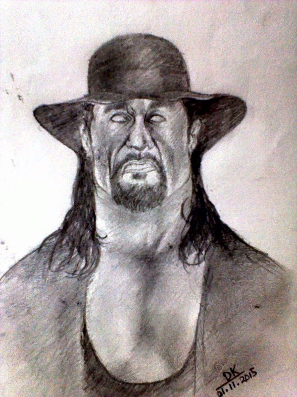 Pencil Sketch Of The Undertaker - DesiPainters.com