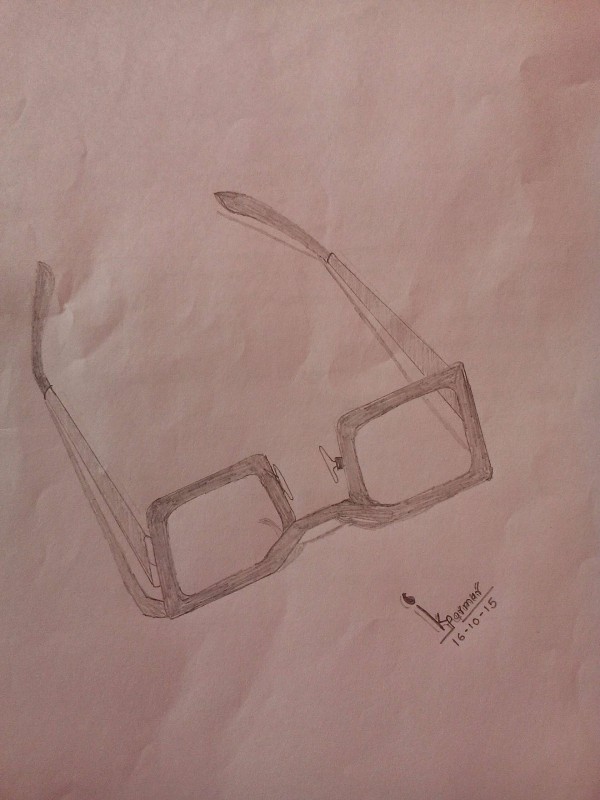 Pencil Sketch Of Spectacles - DesiPainters.com