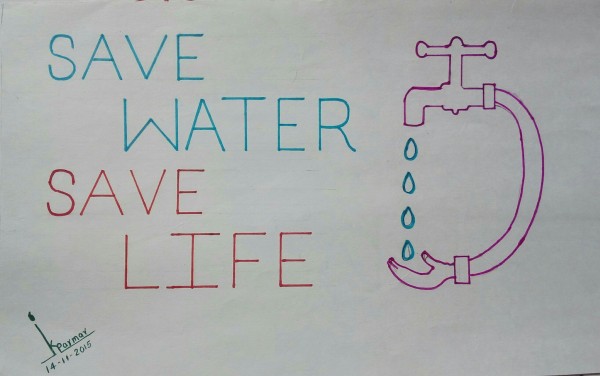 Save Water Slogan Made By Krishn Pal parmar - DesiPainters.com