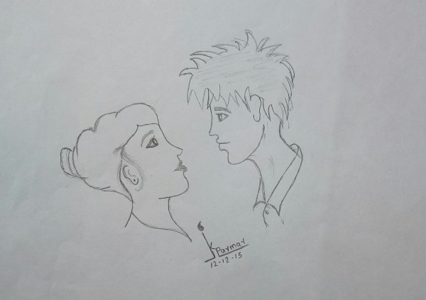 Pencil Sketch Of Couple