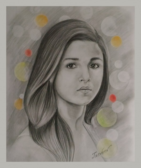 Pencil Sketch Of Alia Bhatt - DesiPainters.com