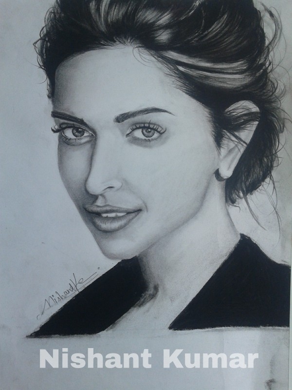 Pencil Sketch Of Deepika Padukone