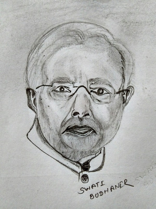 Pencil Sketch Of Narendra Modi ji