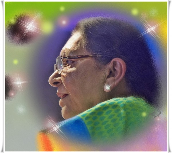 Digital Painting Of Anandiben Patel - DesiPainters.com