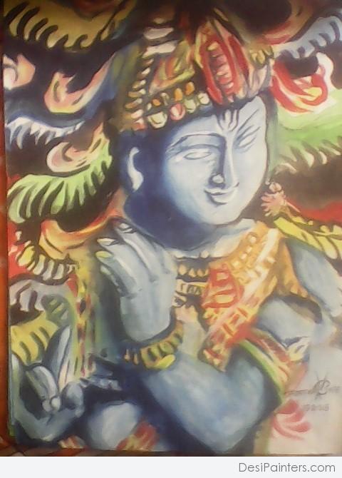 Watercolor Painting Of Buddha Ji - DesiPainters.com