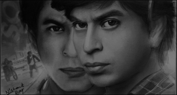 Pencil Sketch Of Shahrukh Khan - DesiPainters.com