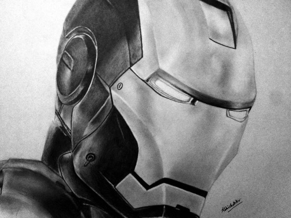 Pencil Sketch Of Iron Man