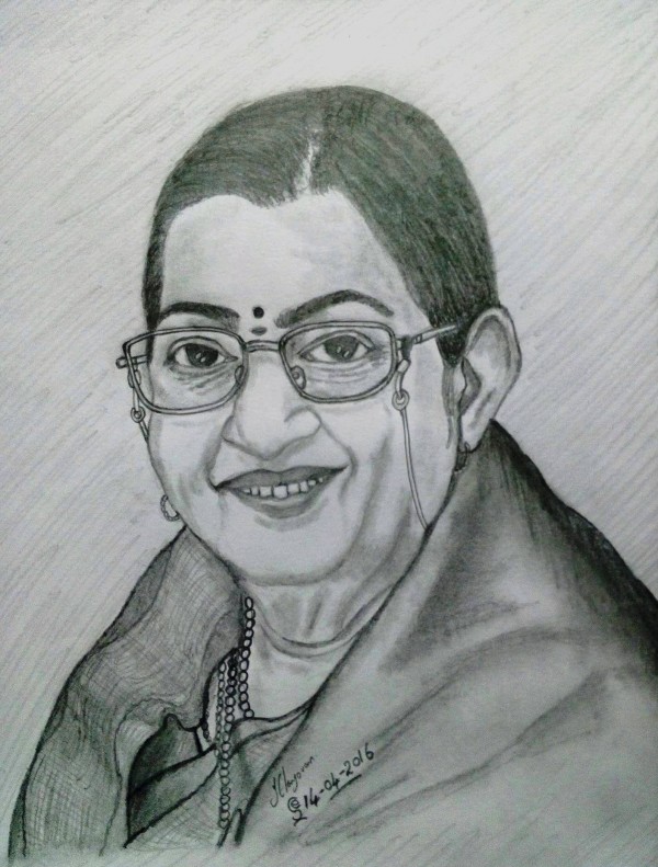 Pencil Sketch - P. Susheela