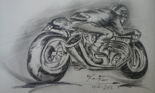 Pencil Sketch Of Bike