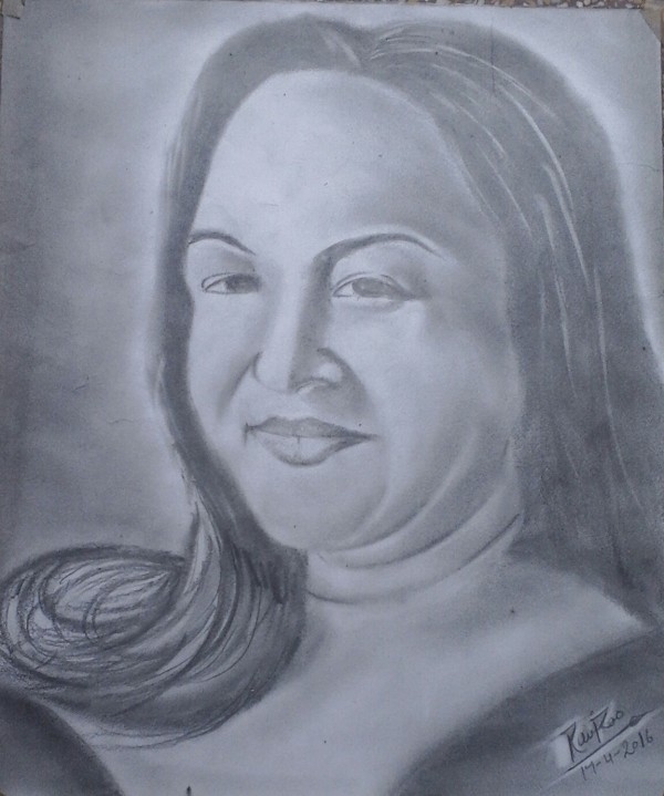 Pencil Sketch Of Beautiful Lady - DesiPainters.com