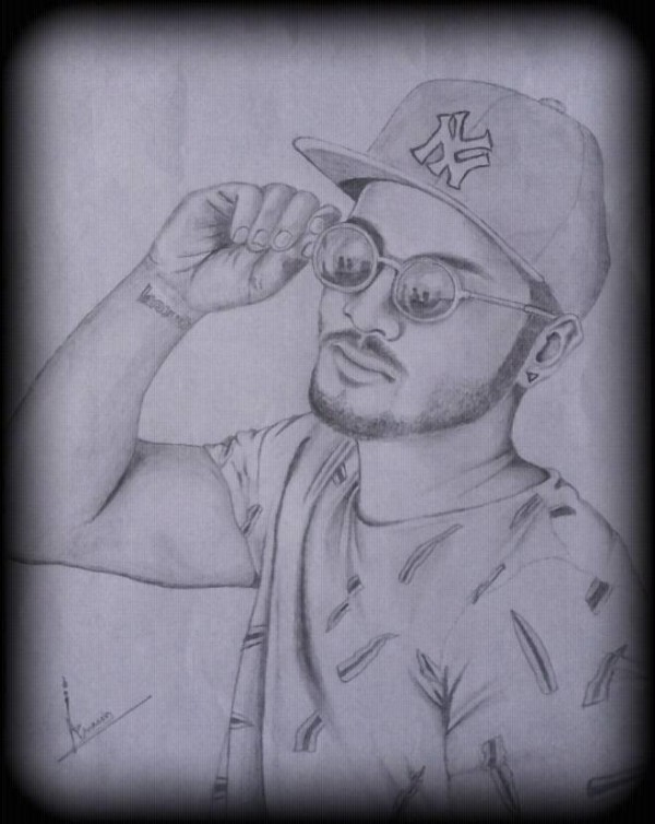 Pencil Sketch of RAFTTAR