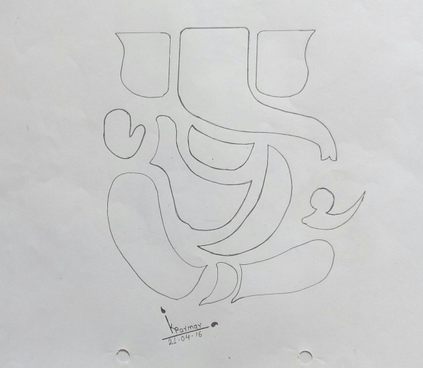 Pencil Sketch of Lord Ganesh