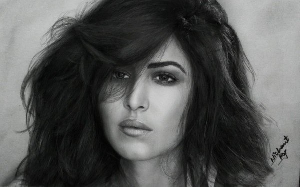 Pencil Sketch of Kartina Kaif